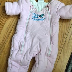 Merlin’s magic sleep suit pink 3-6 month